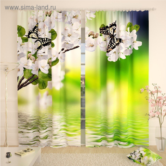 Фотошторы «Бабочки на цветах яблони», размер 145 х 260 см, блэкаут
Фотошторы «Бабочки на цветах яблони», размер 145 х 260 см, блэкаут