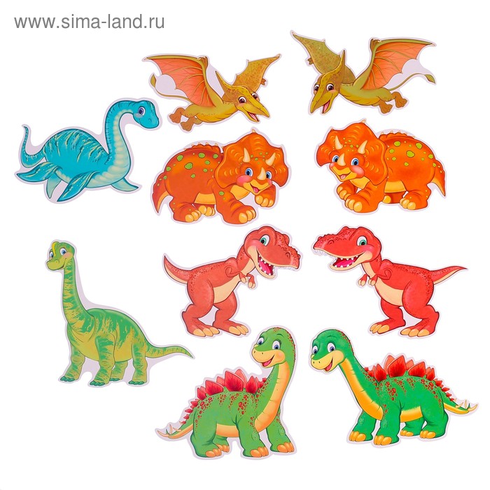 Набор украшений на скотче "Динозаврики" 10 шт.
Набор украшений на скотче "Динозаврики" 10 шт.