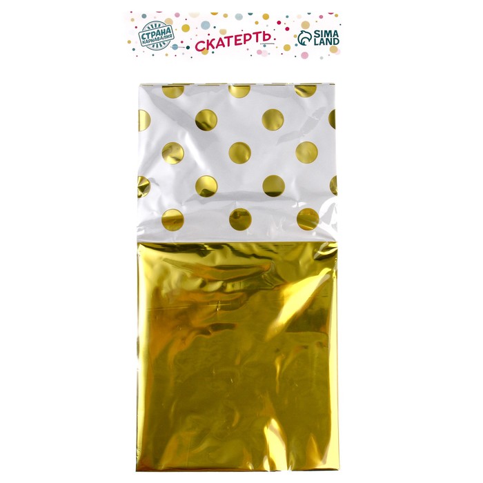 фото Скатерть «горох», 137х182 см, цвет золотой страна карнавалия