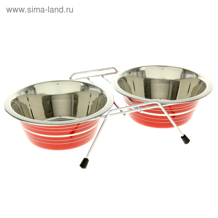 Набор: миска двойная цветная с полосой на подставке, VM-3000(C), 2 х 950 мл, микс
Набор: миска двойная цветная с полосой на подставке, VM-3000(C), 2 х 950 мл, микс