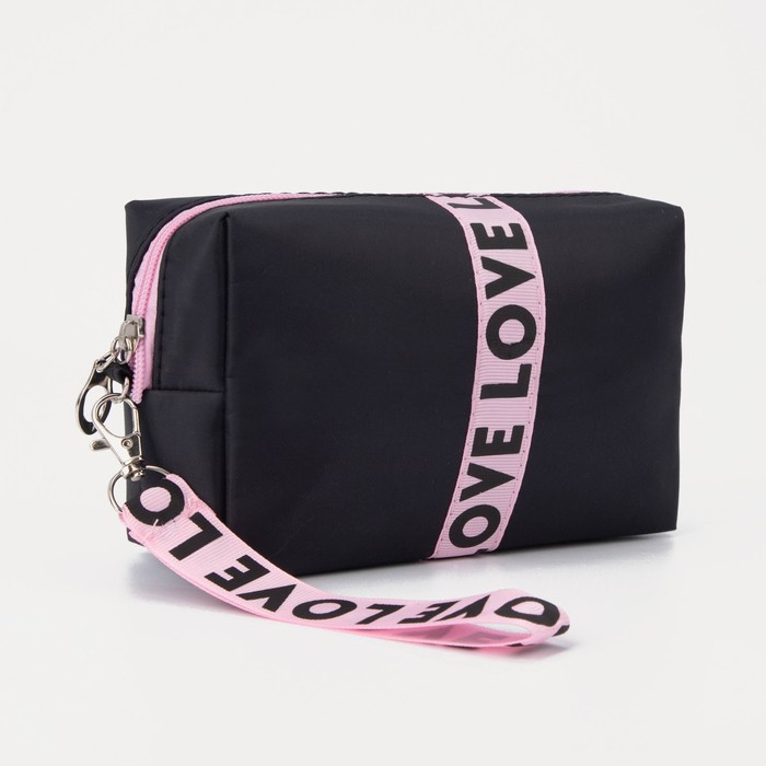 Косметичка на молнии, цвет чёрный/розовый
Косметичка на молнии, цвет чёрный/розовый