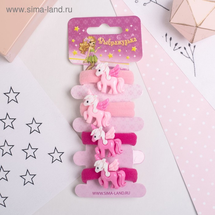 Резинка для волос "Волшебство" (набор 4 шт) единорог, 3 см, розовый
Резинка для волос "Волшебство" (набор 4 шт) единорог, 3 см, розовый