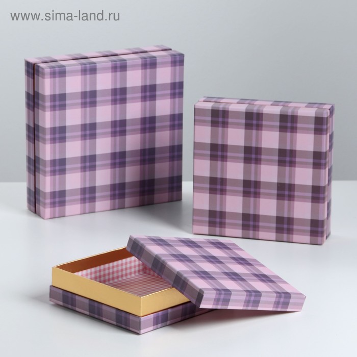 Коробка подарочная 3 в 1, 23 х 23 х 7 - 17 х 17 х 5 см
Коробка подарочная 3 в 1, 23 х 23 х 7 - 17 х 17 х 5 см