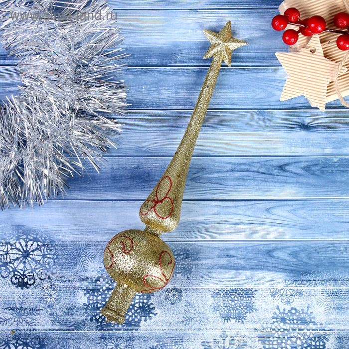 Наконечник "Макушка" красный цветок звезда 6*27 см золото
Наконечник "Макушка" красный цветок звезда 6*27 см золото