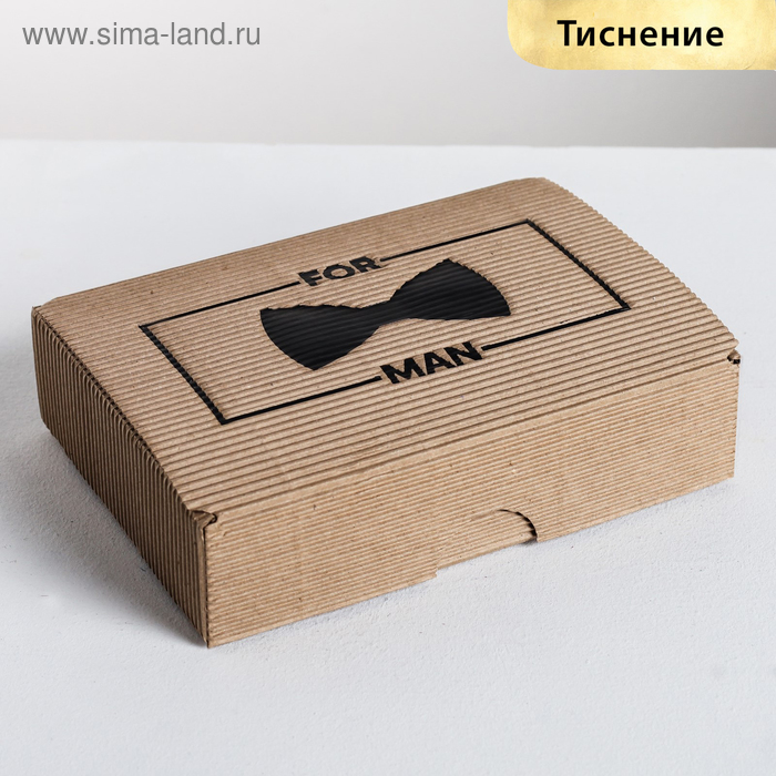 Коробка складная рифлёная For man, 21 × 15 × 5 см
Коробка складная рифлёная For man, 21 × 15 × 5 см