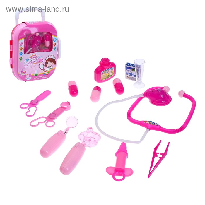 Набор доктора в чемодане «Весёлая больница», МИКС 
Набор доктора в чемодане «Весёлая больница», МИКС