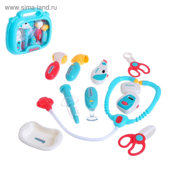 Набор доктора в чемоданчике «Семейный доктор», 10 предметов 
Набор доктора в чемоданчике «Семейный доктор», 10 предметов