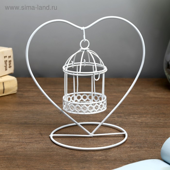 Сувенир металл "Клетка в сердце" белый 14,5х10х10 см
Сувенир металл "Клетка в сердце" белый 14,5х10х10 см