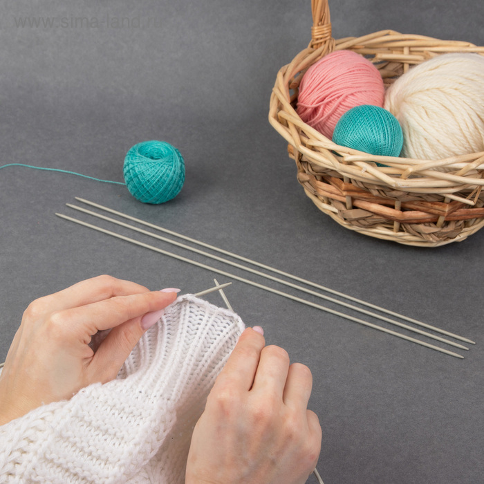 Спицы для вязания, чулочные, d = 2,25 мм, 35 см, 5 шт
Спицы для вязания, чулочные, d = 2,25 мм, 35 см, 5 шт