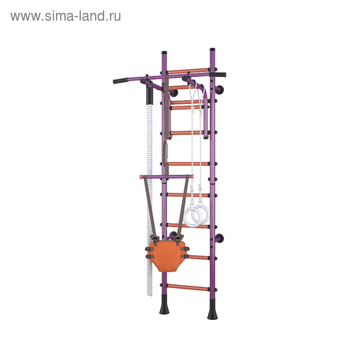 фото Детский спортивный комплекс polini sport turbo, пристенный, фиолетовый