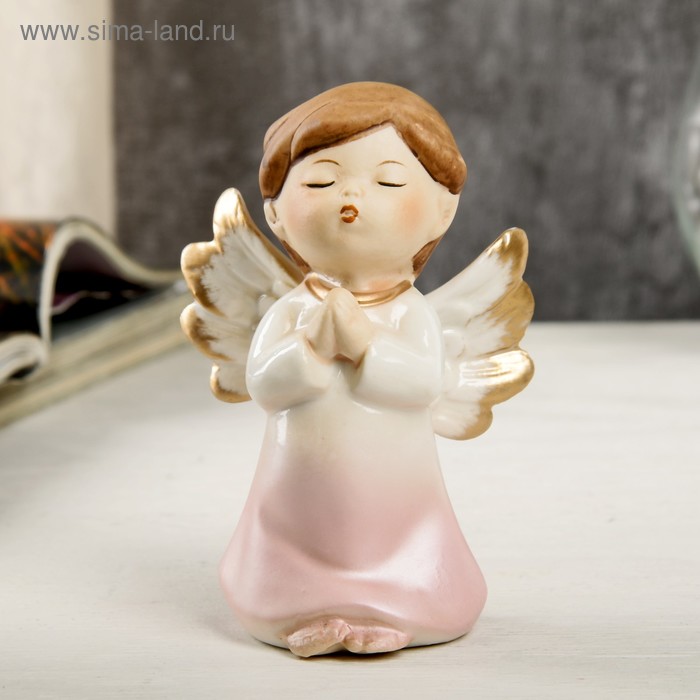 Сувенир керамика "Ангел-малыш в перламутро-розовом платье - молитва" 9,7х6х6,7 см 
Сувенир керамика "Ангел-малыш в перламутро-розовом платье - молитва" 9,7х6х6,7 см