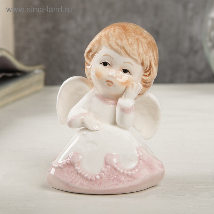 Сувенир керамика "Ангел-малыш в платье с розовыми оборками, скучающий" 8,1х5,8х5,6 см
Сувенир керамика "Ангел-малыш в платье с розовыми оборками, скучающий" 8,1х5,8х5,6 см