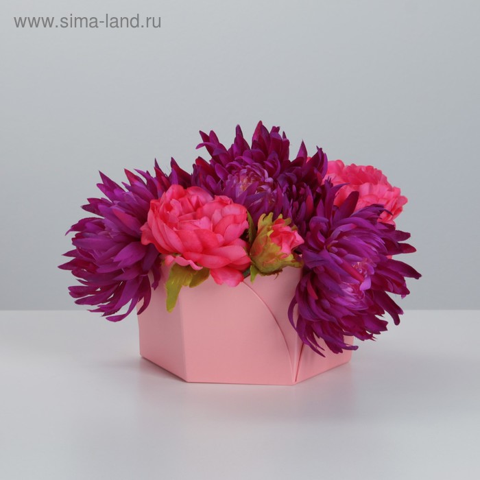 Коробка-переноска для цветов, розовая, 20х20х13 см
Коробка-переноска для цветов, розовая, 20х20х13 см