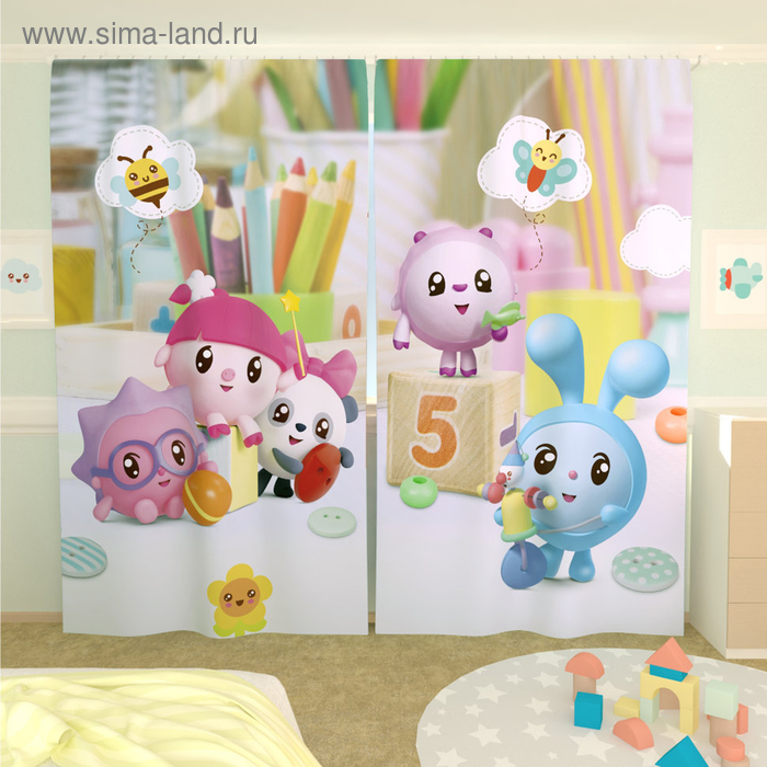 Фотошторы «Малышарики 29», размер 150 × 260 см, габардин 
Фотошторы «Малышарики 29», размер 150 × 260 см, габардин