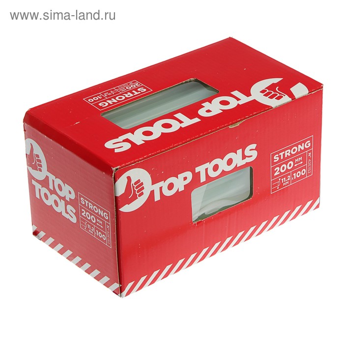 Стержни клеевые Top Tools 42E152, 11х200 мм, 100 шт., прозрачные 
Стержни клеевые Top Tools 42E152, 11х200 мм, 100 шт., прозрачные