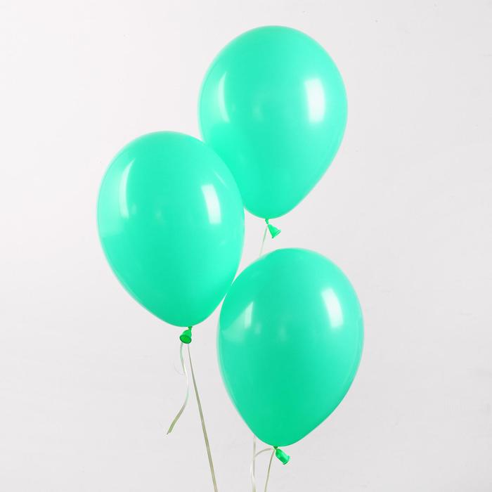 фото Шар латексный 12", пастель, набор 50 шт., цвет мятный globos festival s.a.
