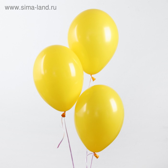 фото Шар латексный 12", пастель, набор 25 шт., цвет жёлтый globos festival s.a.