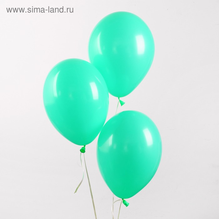 фото Шар латексный 10", пастель, набор 25 шт., цвет мятный globos festival s.a.