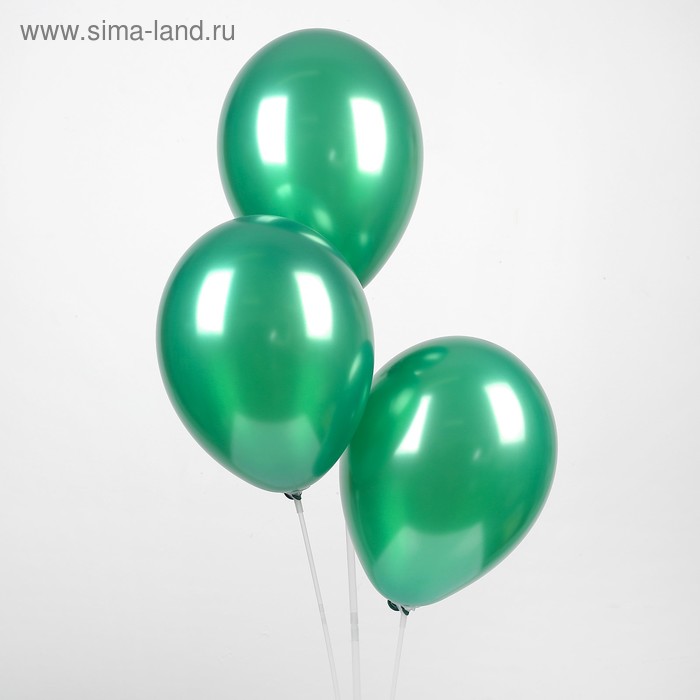 фото Шар латексный 10", металл, набор 50 шт., цвет тёмно-зелёный globos festival s.a.