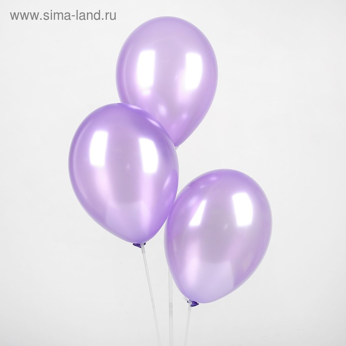 фото Шар латексный 12", металл, набор 25 шт., цвет сиреневый globos festival s.a.