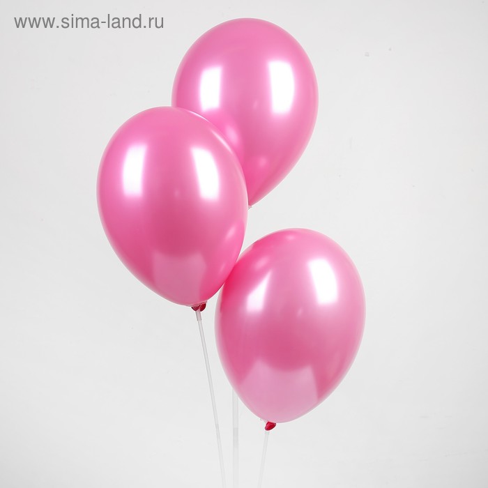 фото Шар латексный 14", металл, набор 25 шт., цвет розовый globos festival s.a.