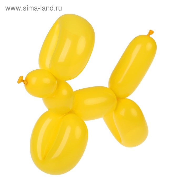 фото Шар для моделирования 160, латексный, набор 100 шт., цвет жёлтый globos festival s.a.