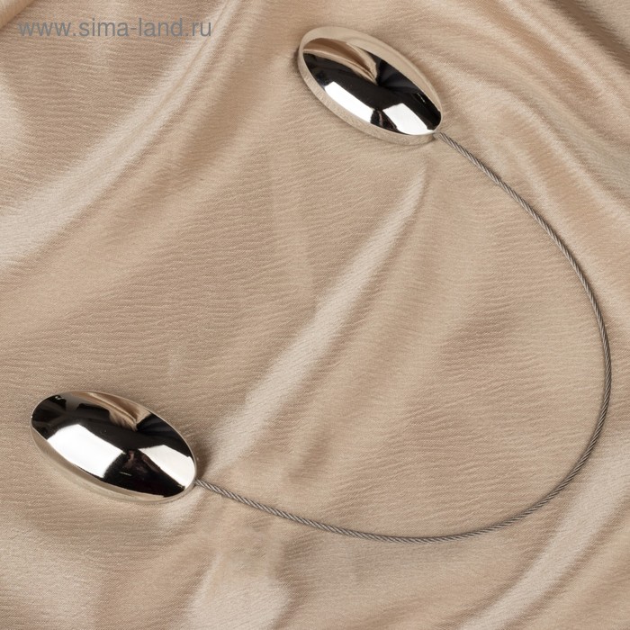 фото Подхват для штор, 6,5 × 3,5 см, цвет серебряный арт узор