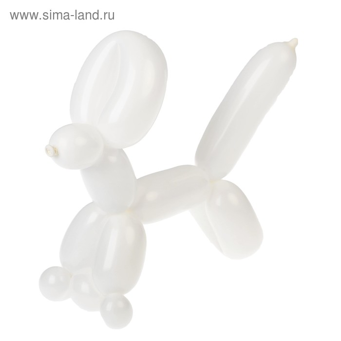 фото Шар для моделирования 260, латексный, набор 100 шт., цвет белый globos festival s.a.