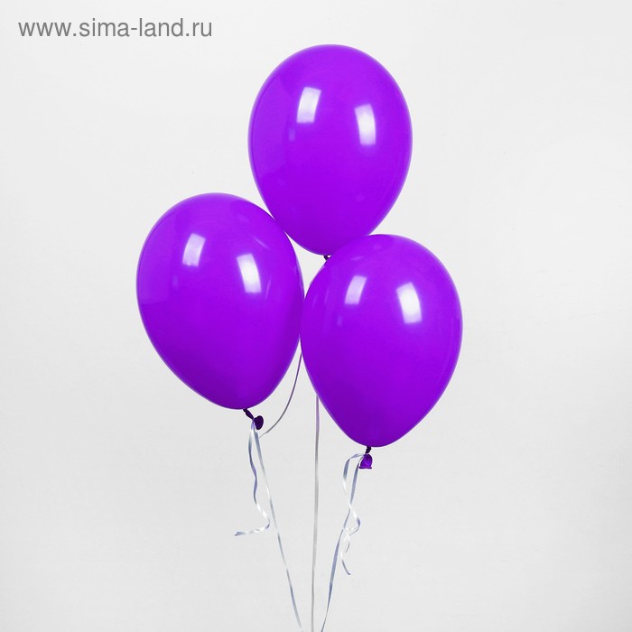 фото Шар латексный 10", пастель, набор 25 шт., цвет лиловый globos festival s.a.