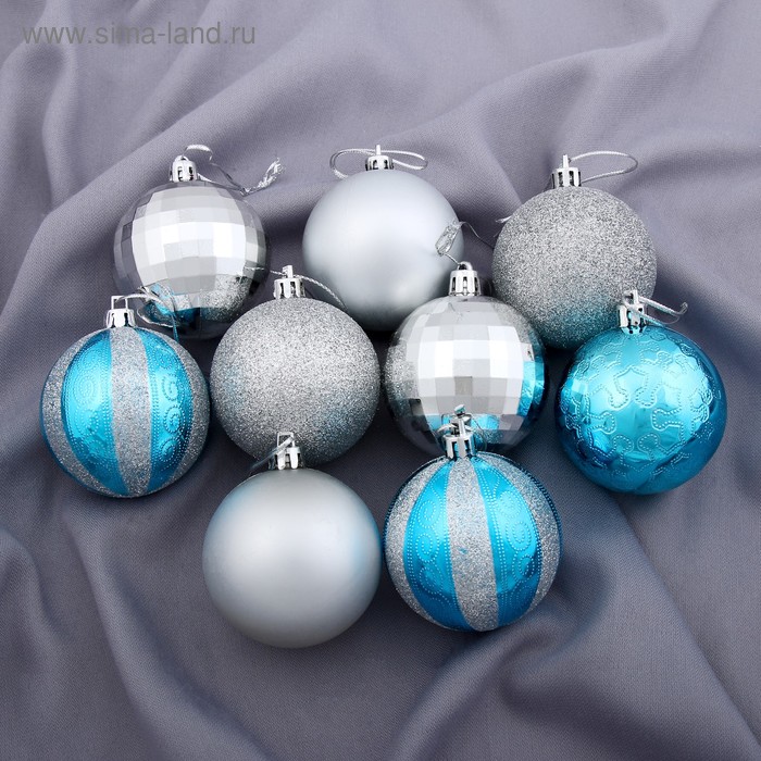 Набор шаров пластик d-6 см, 25 шт "Морозное ассорти" серебристо-голубой
Набор шаров пластик d-6 см, 25 шт "Морозное ассорти" серебристо-голубой