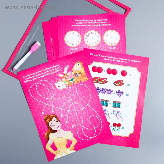 Папка напиши и сотри "Развивающие карточки" с маркером, Принцессы
Папка напиши и сотри "Развивающие карточки" с маркером, Принцессы