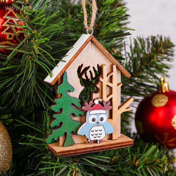 фото Подвеска новогодняя «объёмная сказка» микс лесная мастерская
