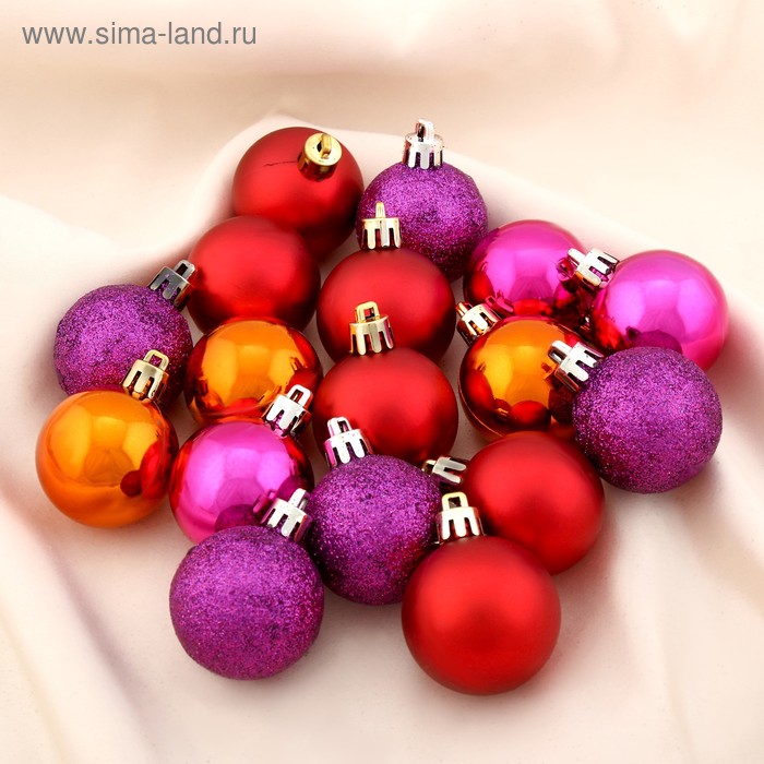 Набор шаров пластик d-4 см, 17 шт "Ёлочка малышка" красно-фиолетовый микс
Набор шаров пластик d-4 см, 17 шт "Ёлочка малышка" красно-фиолетовый микс