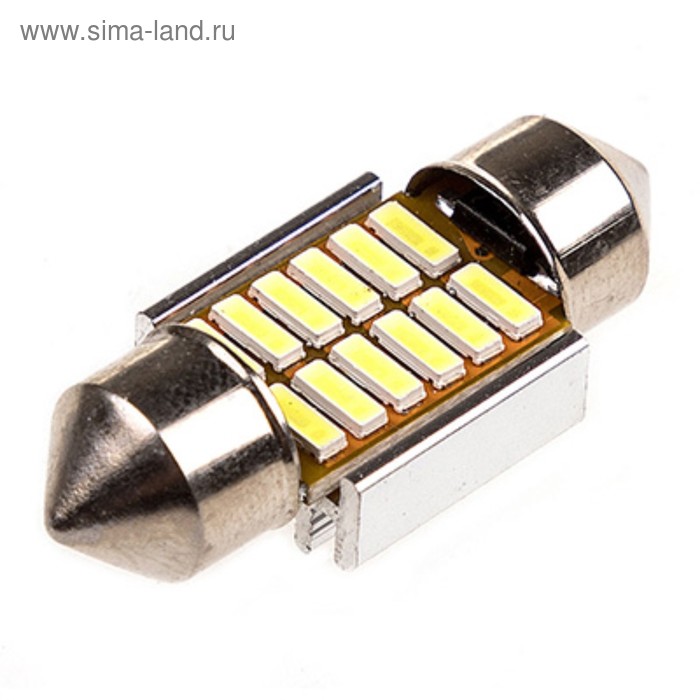 Лампа светодиодная Skyway T11 (C5W), 12 В, 12 SMD диодов, с цоколем 31 мм, S08201312
Лампа светодиодная Skyway T11 (C5W), 12 В, 12 SMD диодов, с цоколем 31 мм, S08201312