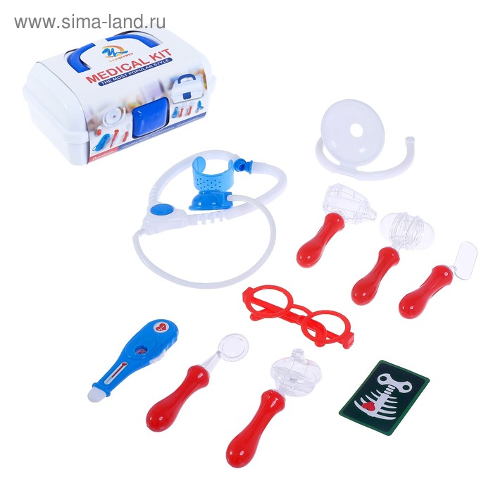 Набор доктора в чемоданчике «Весёлый терапевт», 13 предметов
Набор доктора в чемоданчике «Весёлый терапевт», 13 предметов