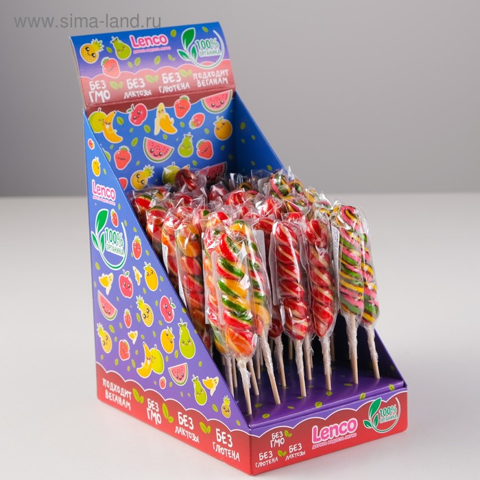 Карамель леденцовая Lenco, «Спираль», тутти-фрутти, клубника, манго, 15 г
Карамель леденцовая Lenco, «Спираль», тутти-фрутти, клубника, манго, 15 г