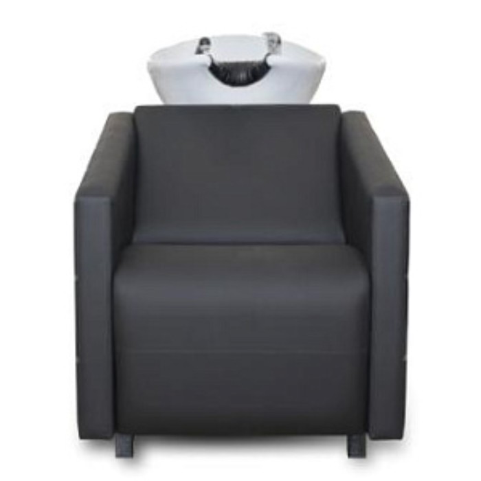 фото Мойка парикмахерская брайтон декор, глубокая раковина, цвет чёрный, строчка белая