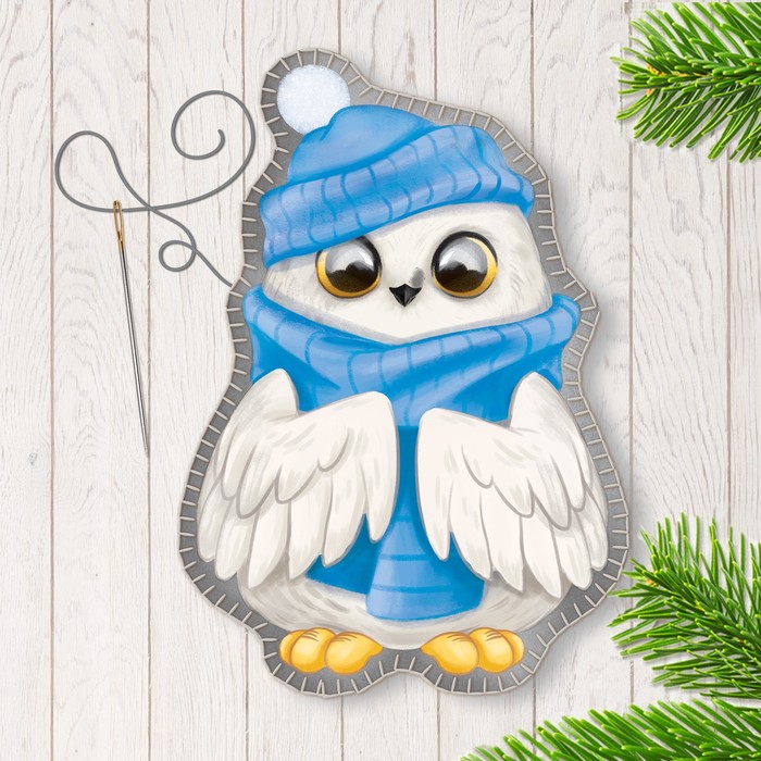 Новогодняя игрушка из фетра «Белая совушка» с термонаклейкой
Новогодняя игрушка из фетра «Белая совушка» с термонаклейкой