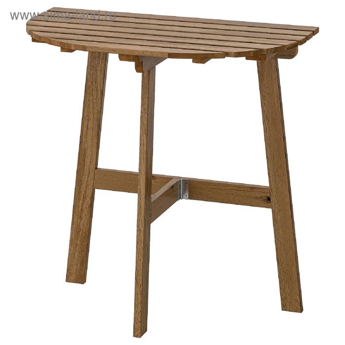 фото Пристенный стол складной аскхольмен, цвет светло-коричневая морилка ikea