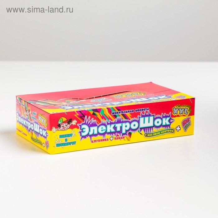 Конфета жевательная XXL со вкусом клубника-банан, 28 г
Конфета жевательная XXL со вкусом клубника-банан, 28 г