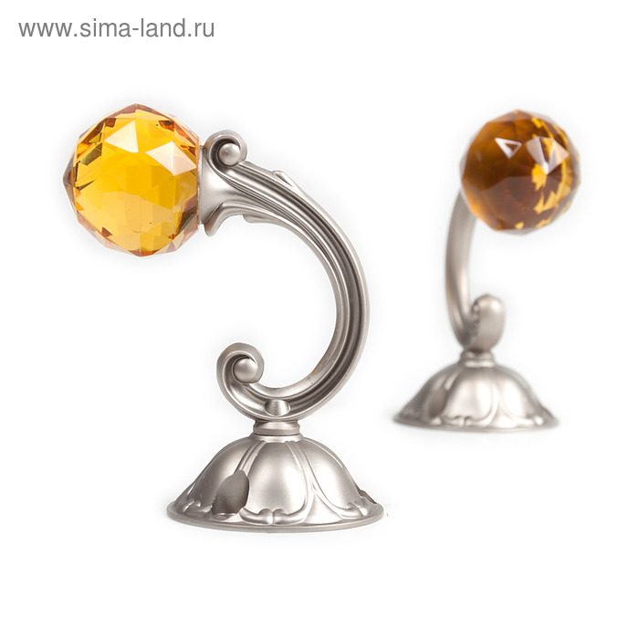 Держатель для штор «Шар», 2 шт, 10 см, цвет сатин, цвет вставки жёлтый
Держатель для штор «Шар», 2 шт, 10 см, цвет сатин, цвет вставки жёлтый