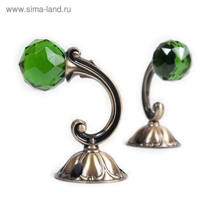 Держатель для штор «Шар», 2 шт, 10 см, цвет старое золото, цвет вставки зелёный
Держатель для штор «Шар», 2 шт, 10 см, цвет старое золото, цвет вставки зелёный