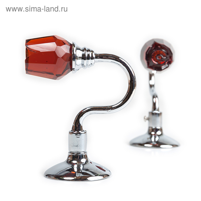 Держатель для штор «Роза», 2 шт, 10 см, цвет серебро, цвет вставки красный
Держатель для штор «Роза», 2 шт, 10 см, цвет серебро, цвет вставки красный