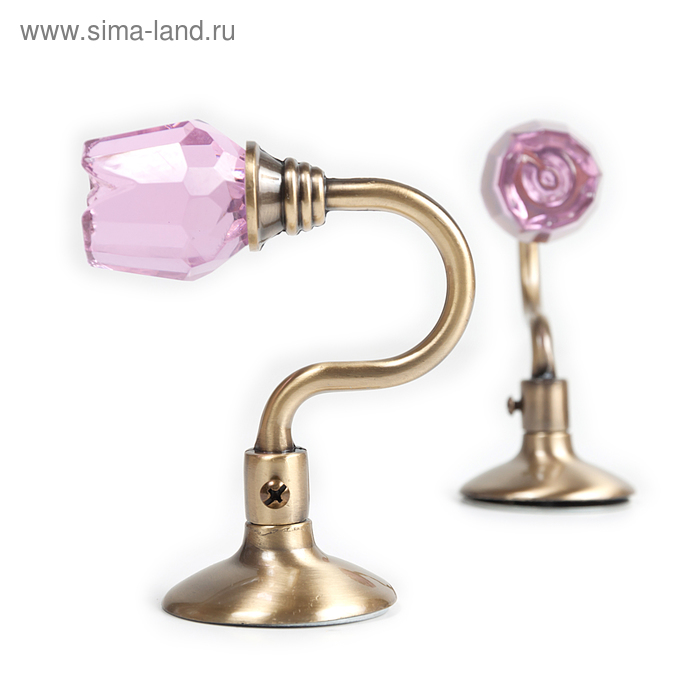 Держатель для штор «Роза», 2 шт, 10 см, цвет старое золото, цвет вставки розовый
Держатель для штор «Роза», 2 шт, 10 см, цвет старое золото, цвет вставки розовый