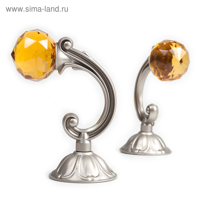 Держатель для штор «Шар», 2 шт, 12 см, цвет сатин, цвет вставки жёлтый
Держатель для штор «Шар», 2 шт, 12 см, цвет сатин, цвет вставки жёлтый