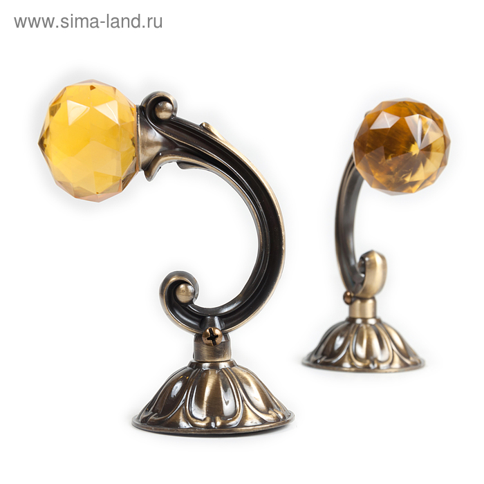 Держатель для штор «Шар», 2 шт, 12 см, цвет старое золото, цвет вставки жёлтый
Держатель для штор «Шар», 2 шт, 12 см, цвет старое золото, цвет вставки жёлтый