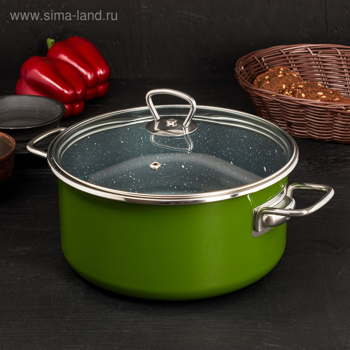 Кастрюля Agatha, 4 л, с антипригарным покрытием, цвет зелёный
Кастрюля Agatha, 4 л, с антипригарным покрытием, цвет зелёный