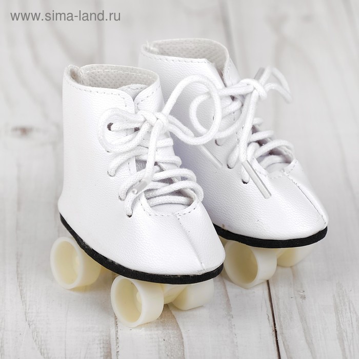 фото Ролики для кукол, длина подошвы: 8 см, цвет белый