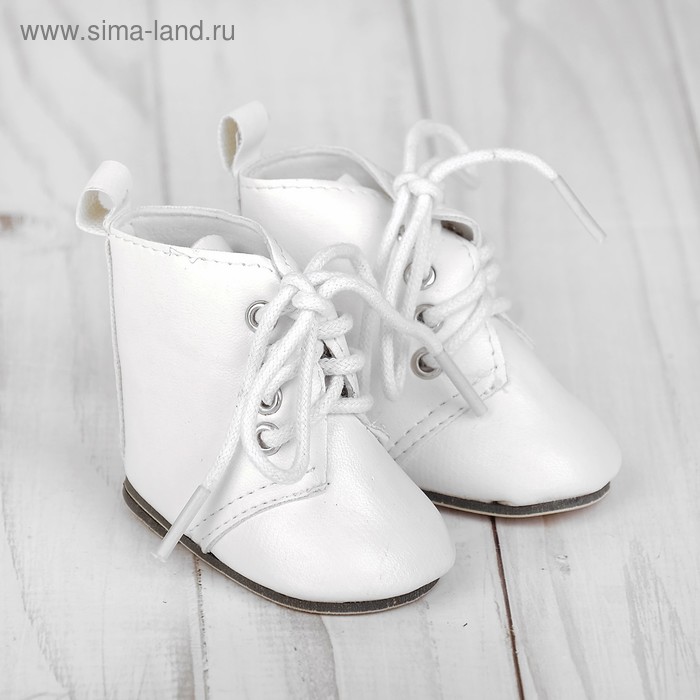 Ботинки для куклы на завязках, длина подошвы: 7 см, цвет белый
Ботинки для куклы на завязках, длина подошвы: 7 см, цвет белый