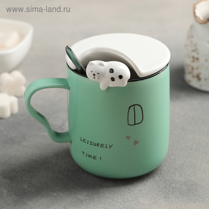 Кружка «Свободное время», 400 мл, с керамической крышкой и ложкой, рисунок МИКС
Кружка «Свободное время», 400 мл, с керамической крышкой и ложкой, рисунок МИКС